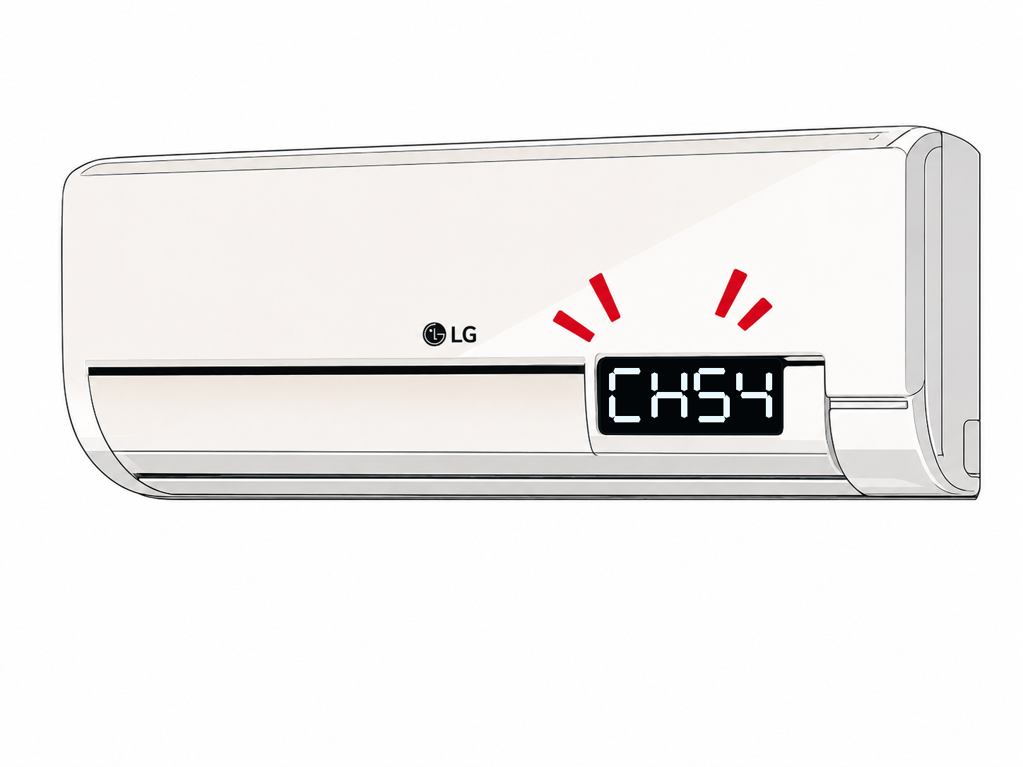 imagen de codigo error aire acondicionado lg ch54
