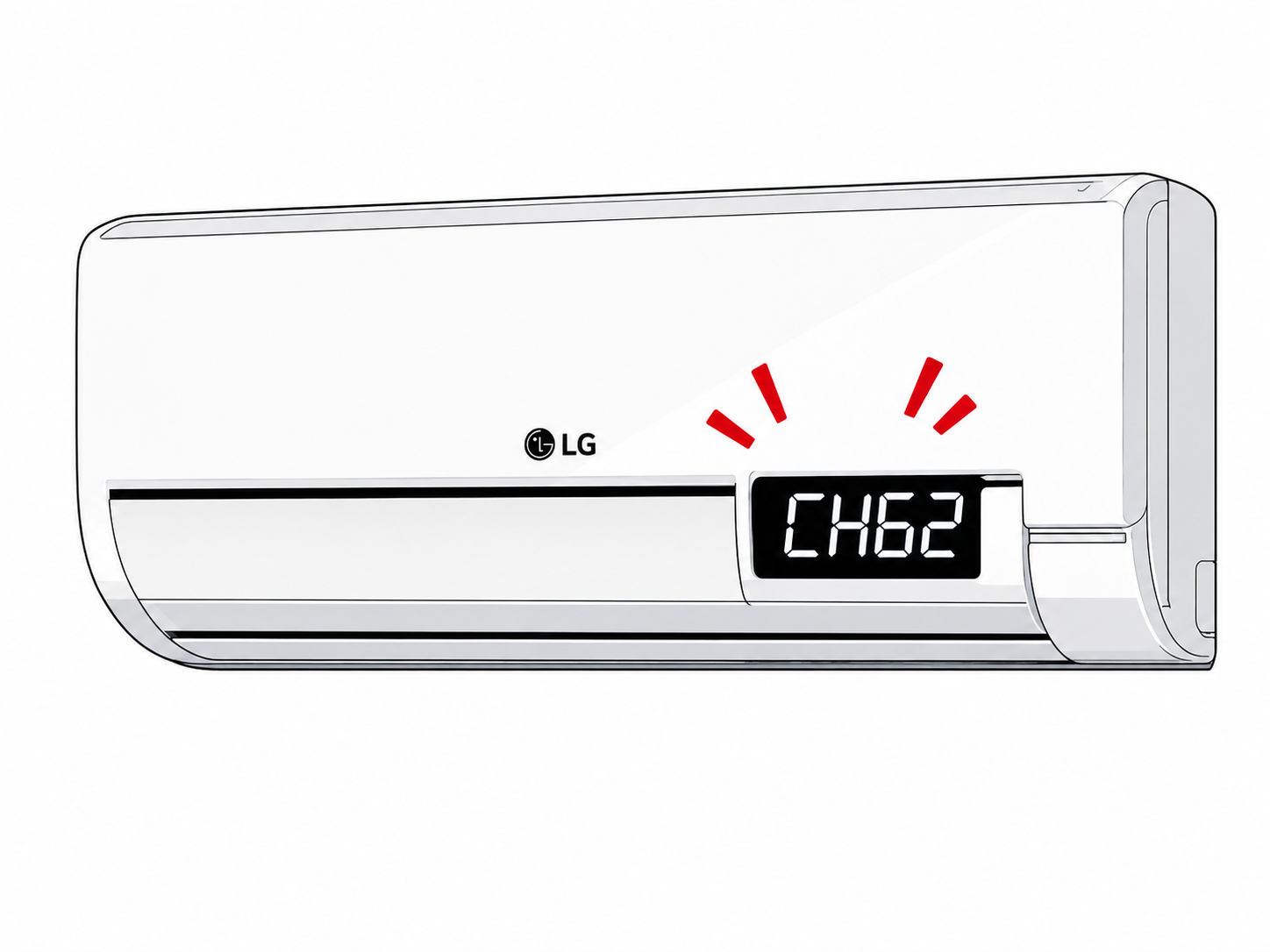 imagen de codigo error aire acondicionado lg ch62