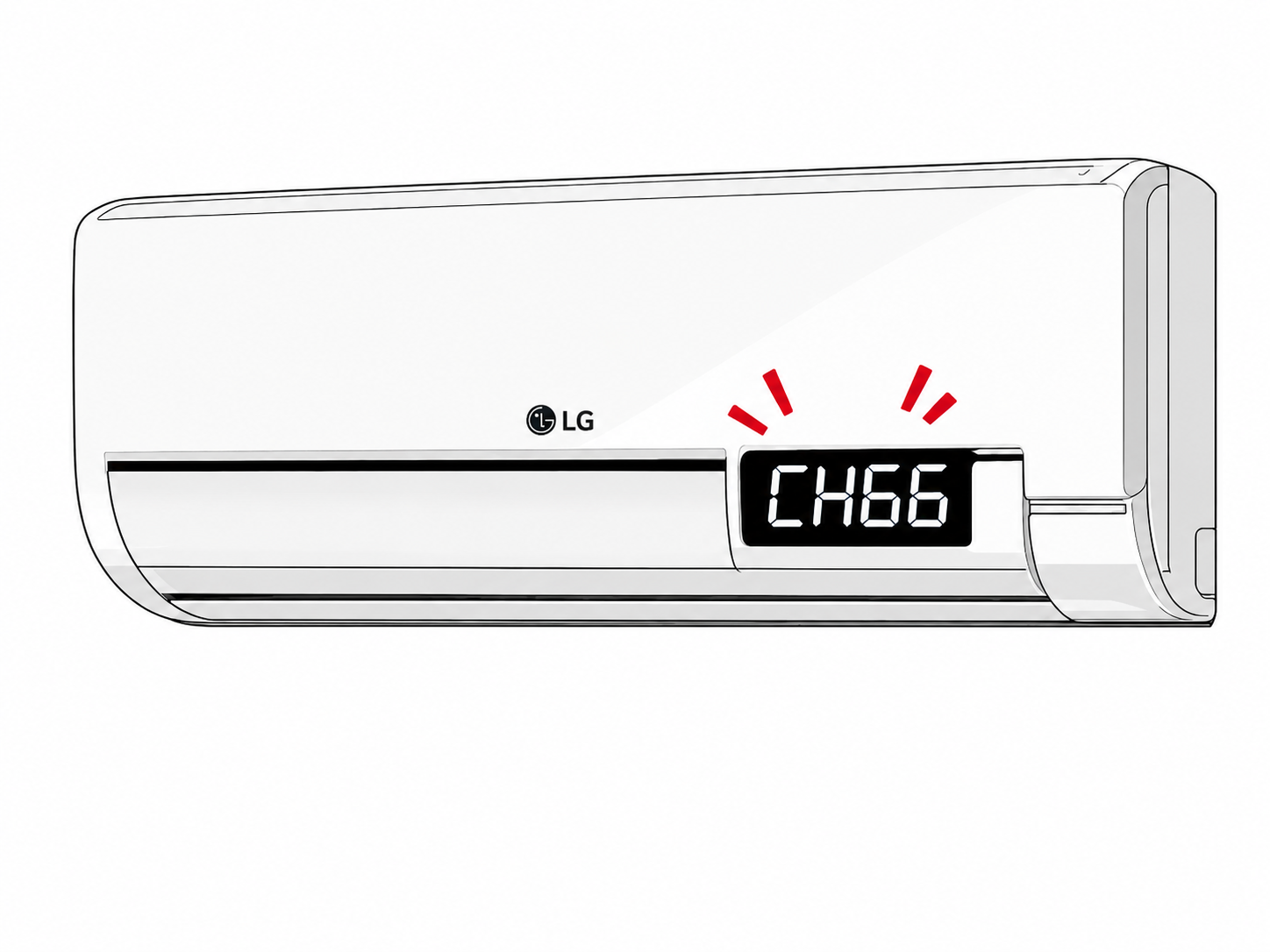 imagen de codigo error aire acondicionado lg ch66