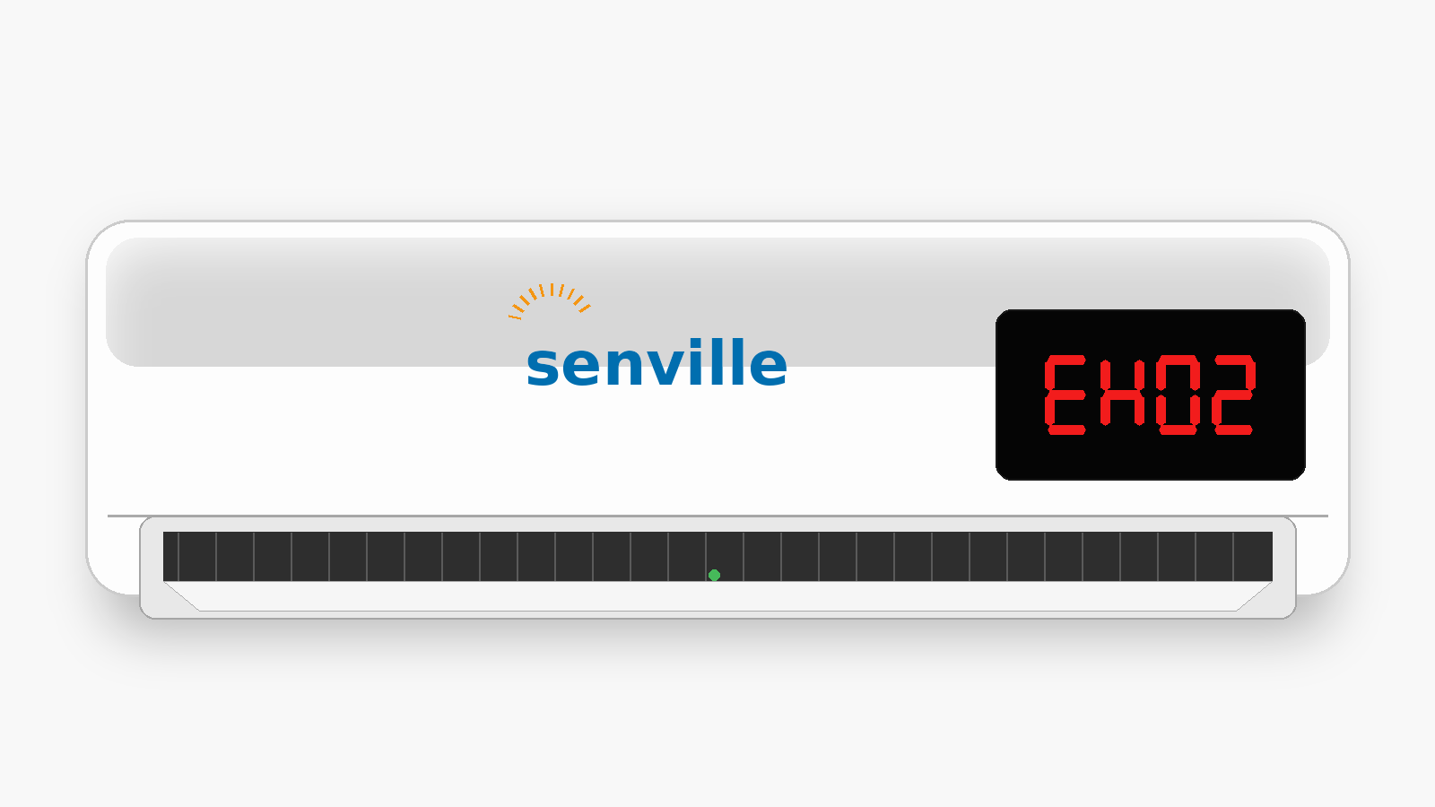 Código EH02 en aire acondicionado Senville